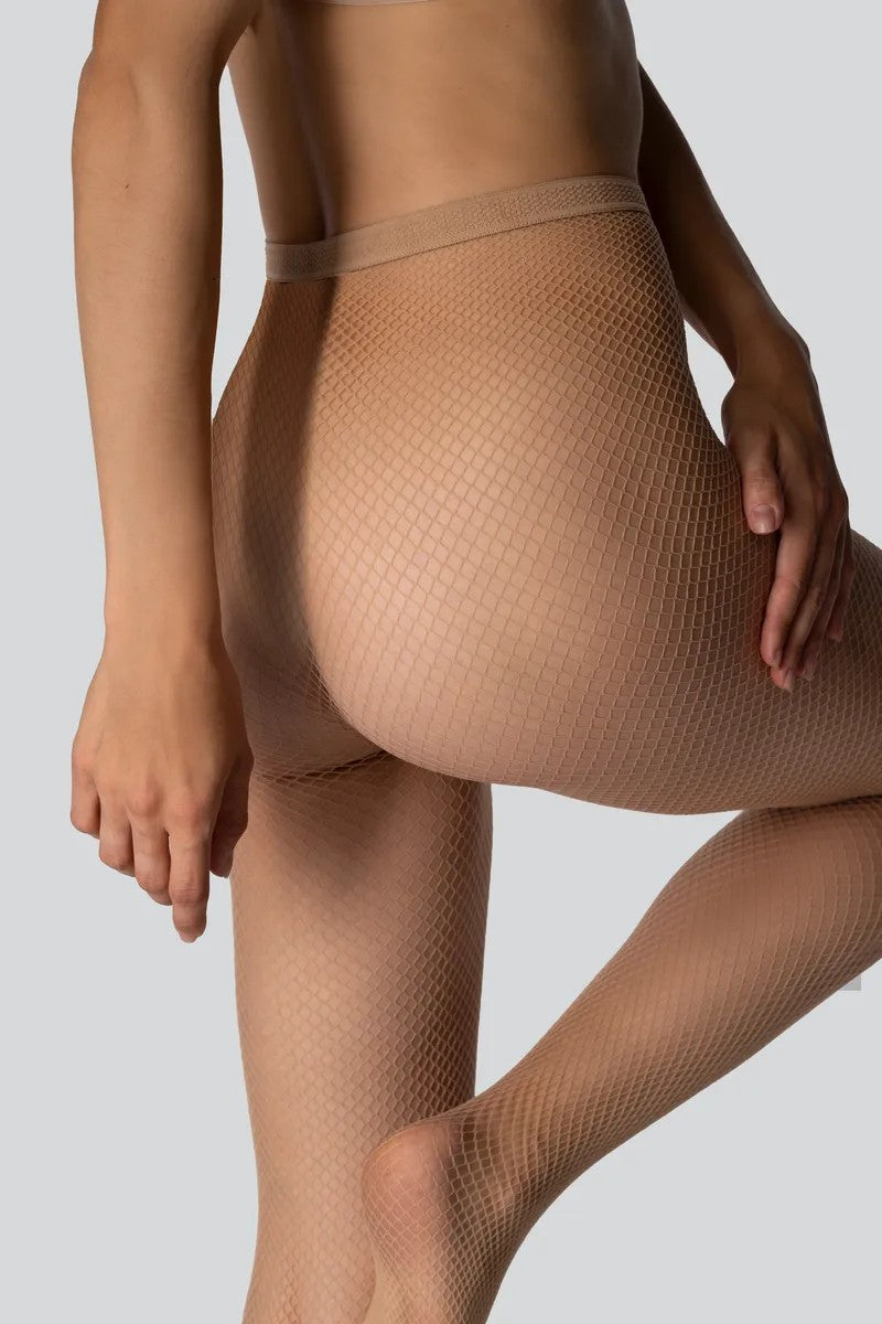 Колготки без шортиков в мелкую сетку Rete