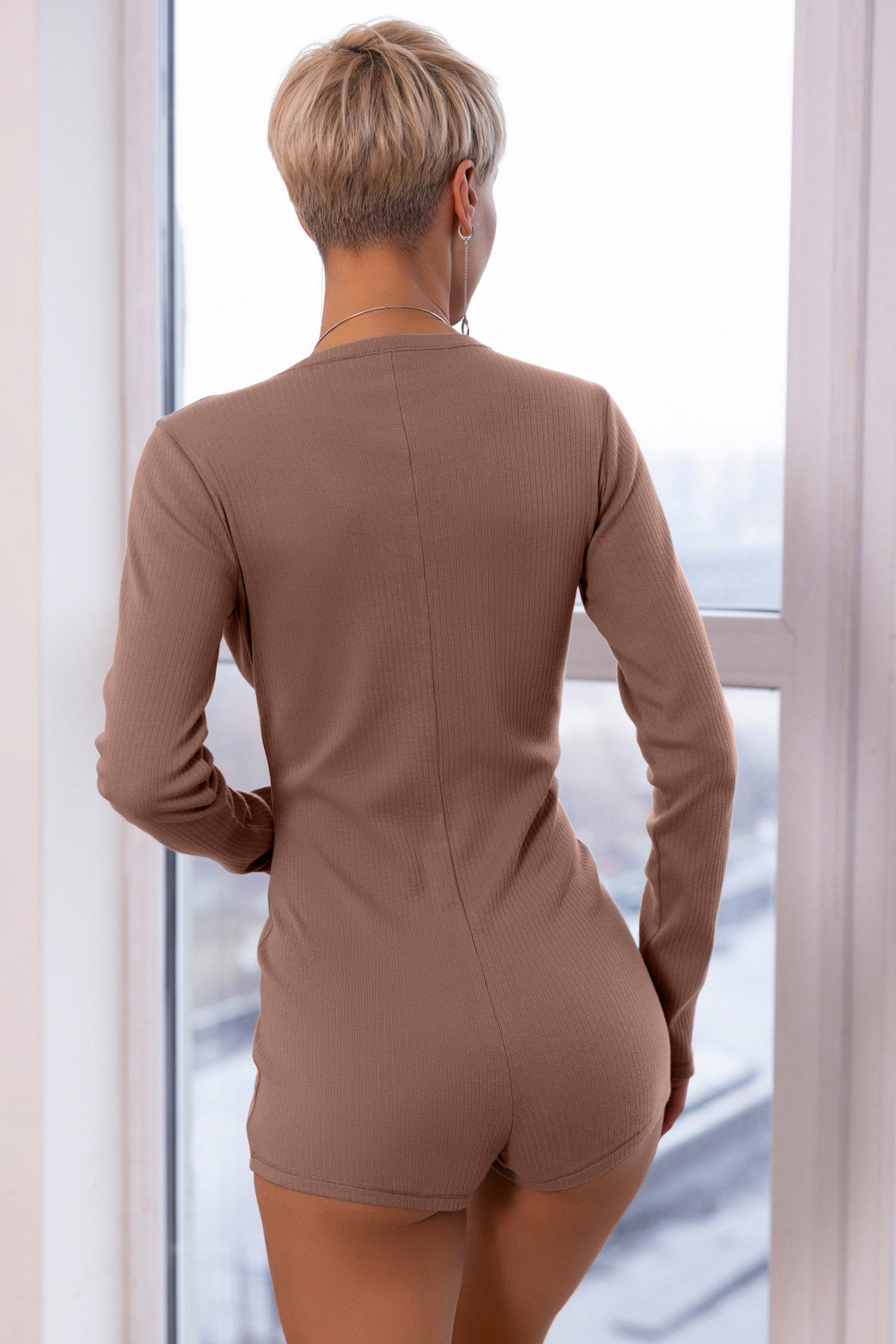 Домашній комбінезон у рубчик 1578/42028