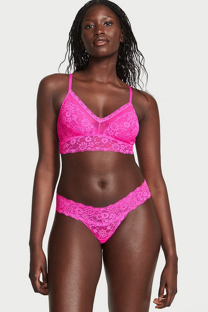 Кружевной комплект белья 1922175 pink