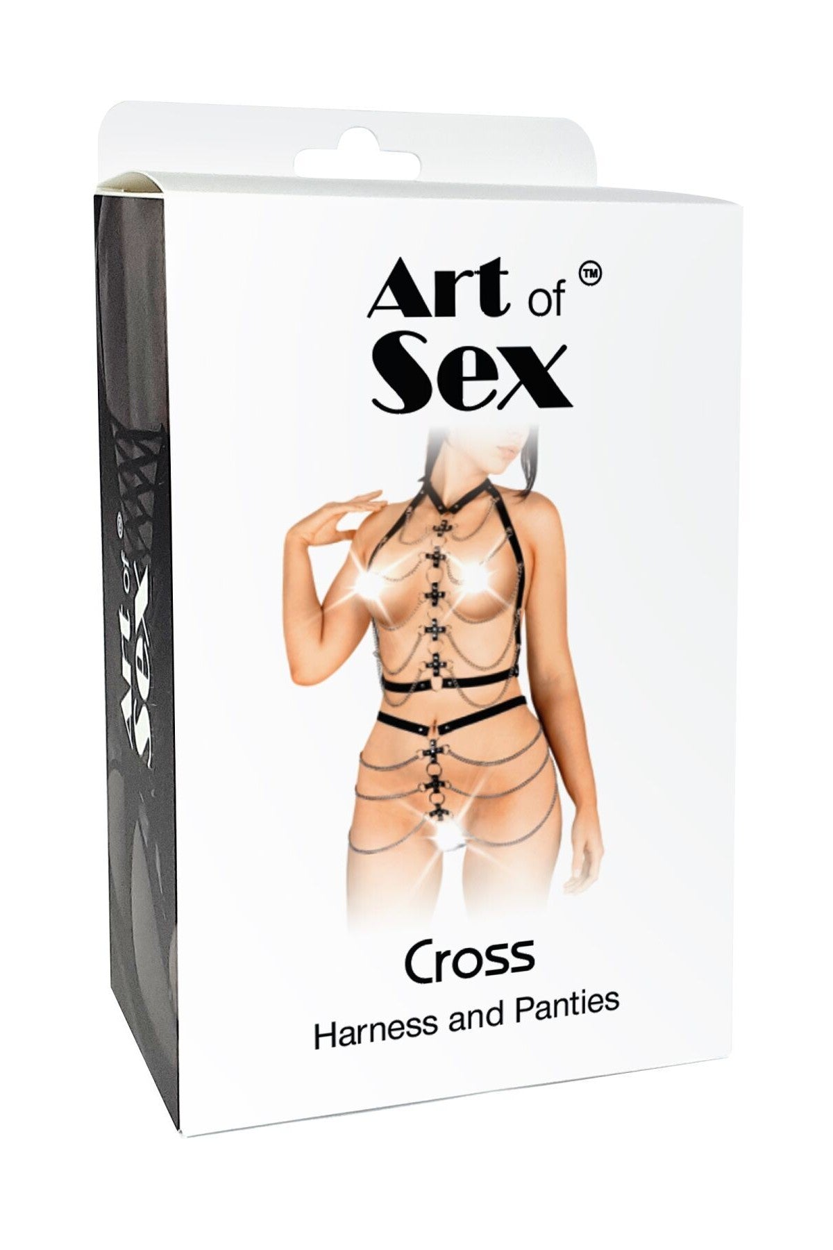 Кожаный комплект с цепями Cross black