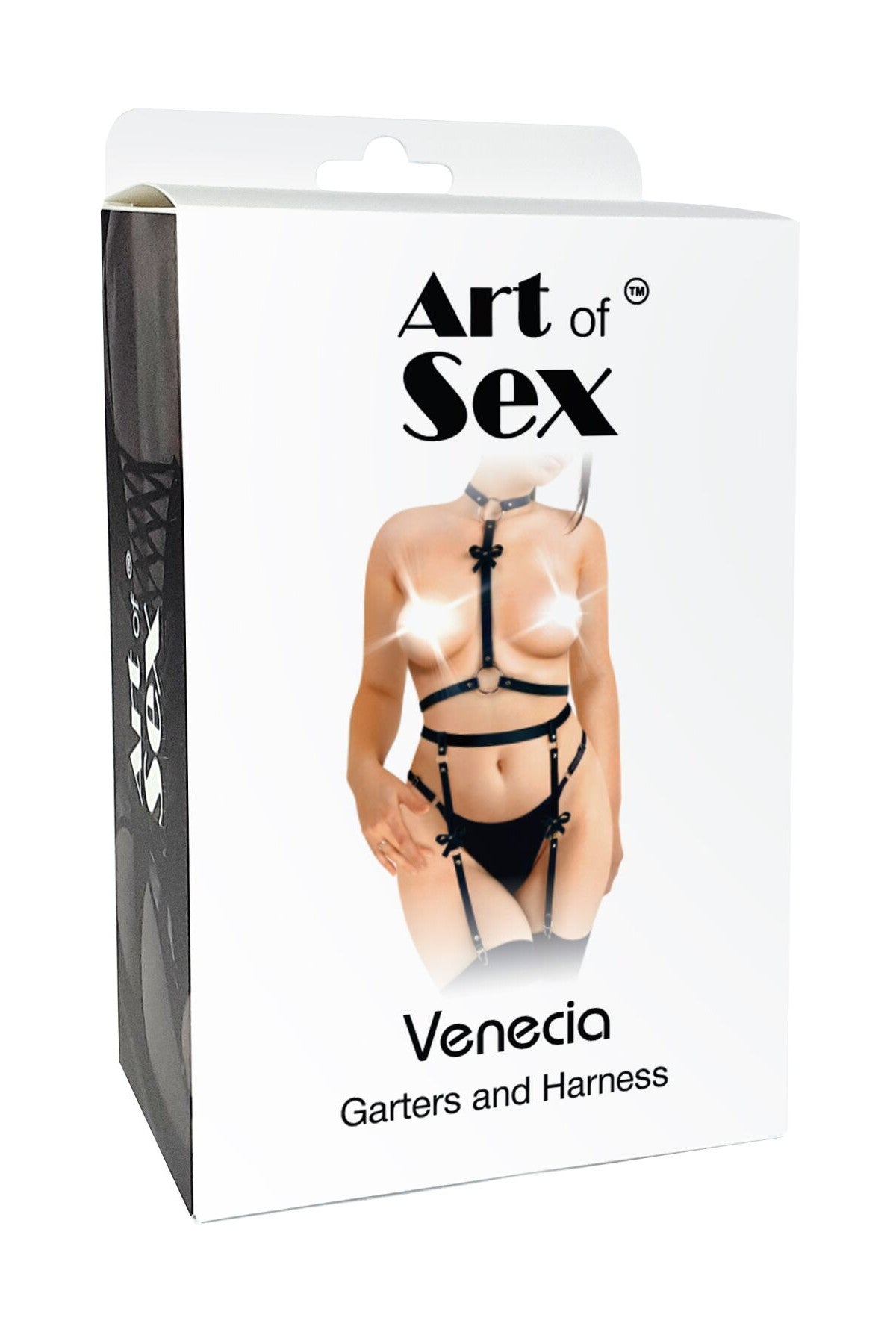 Кожаный набор с бантами Venecia black