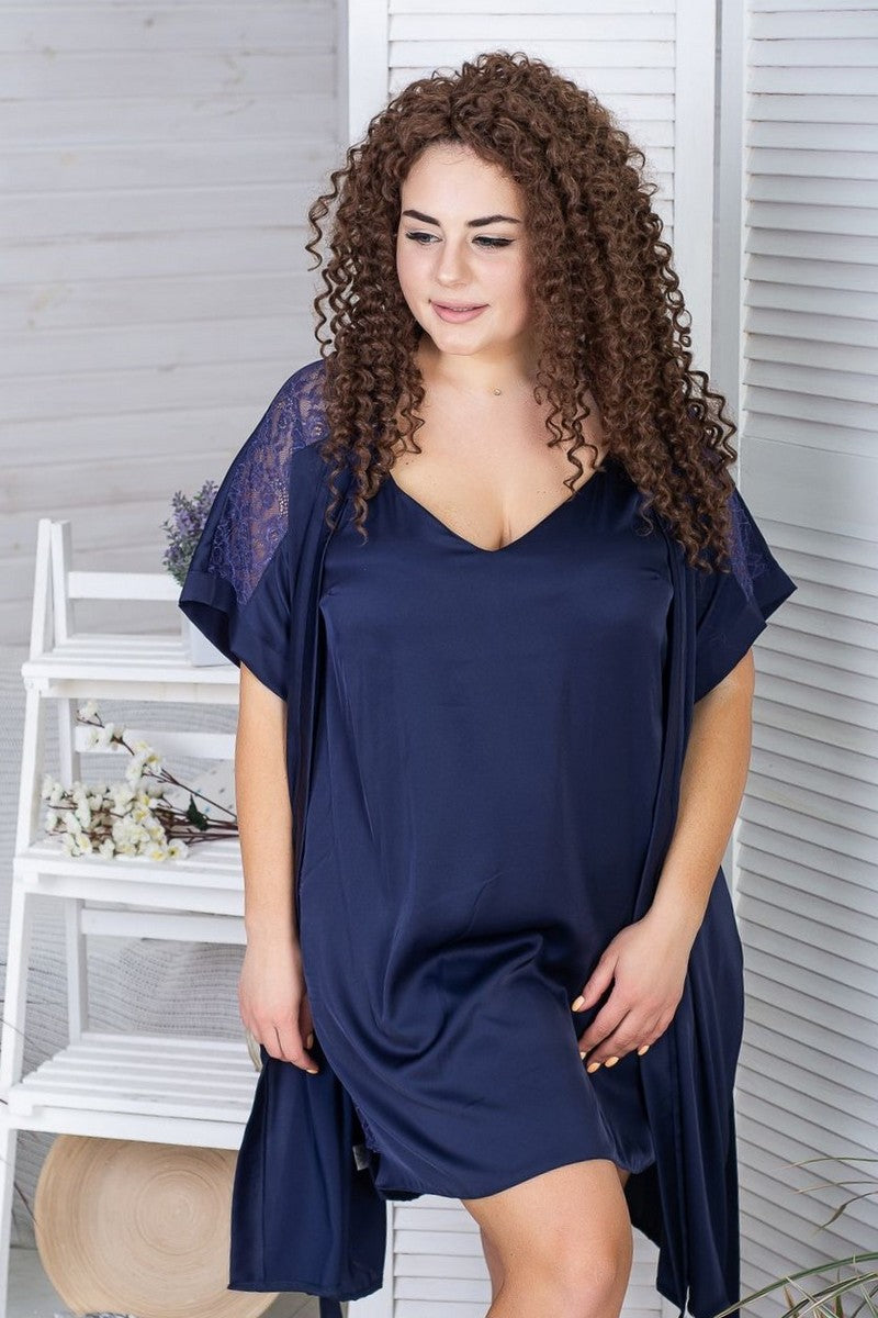 Комплект для дому з мереживом К1015 blue