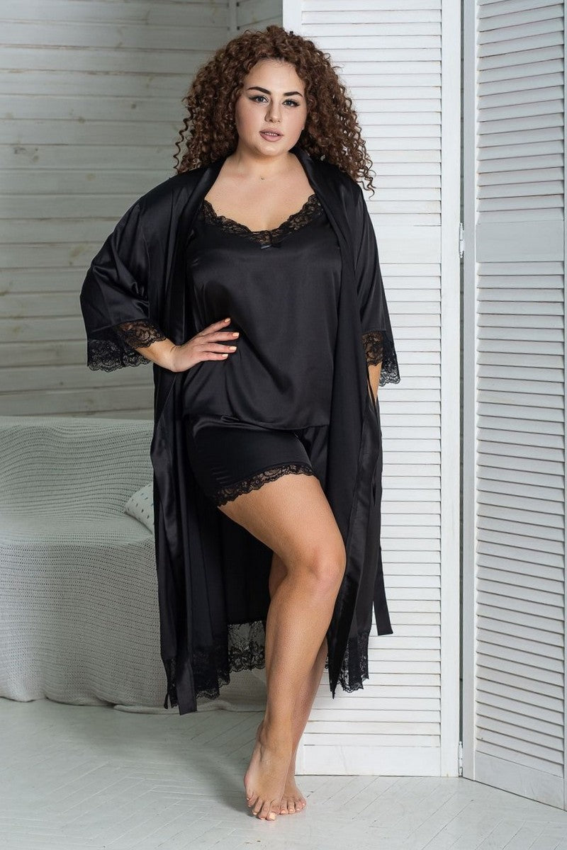 Комплект для дома с кружевом К1040п black