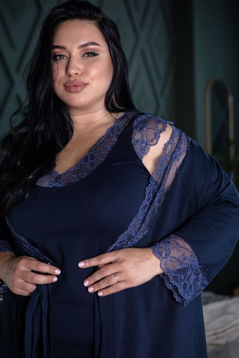 Комплект для дома с кружевом К1110н blue