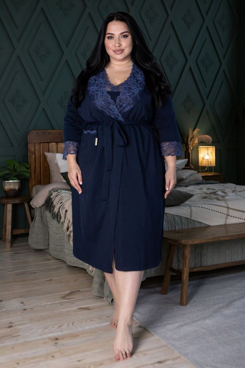 Комплект для дома с кружевом К1110н blue