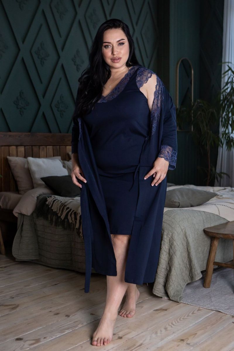 Комплект для дома с кружевом К1110н blue