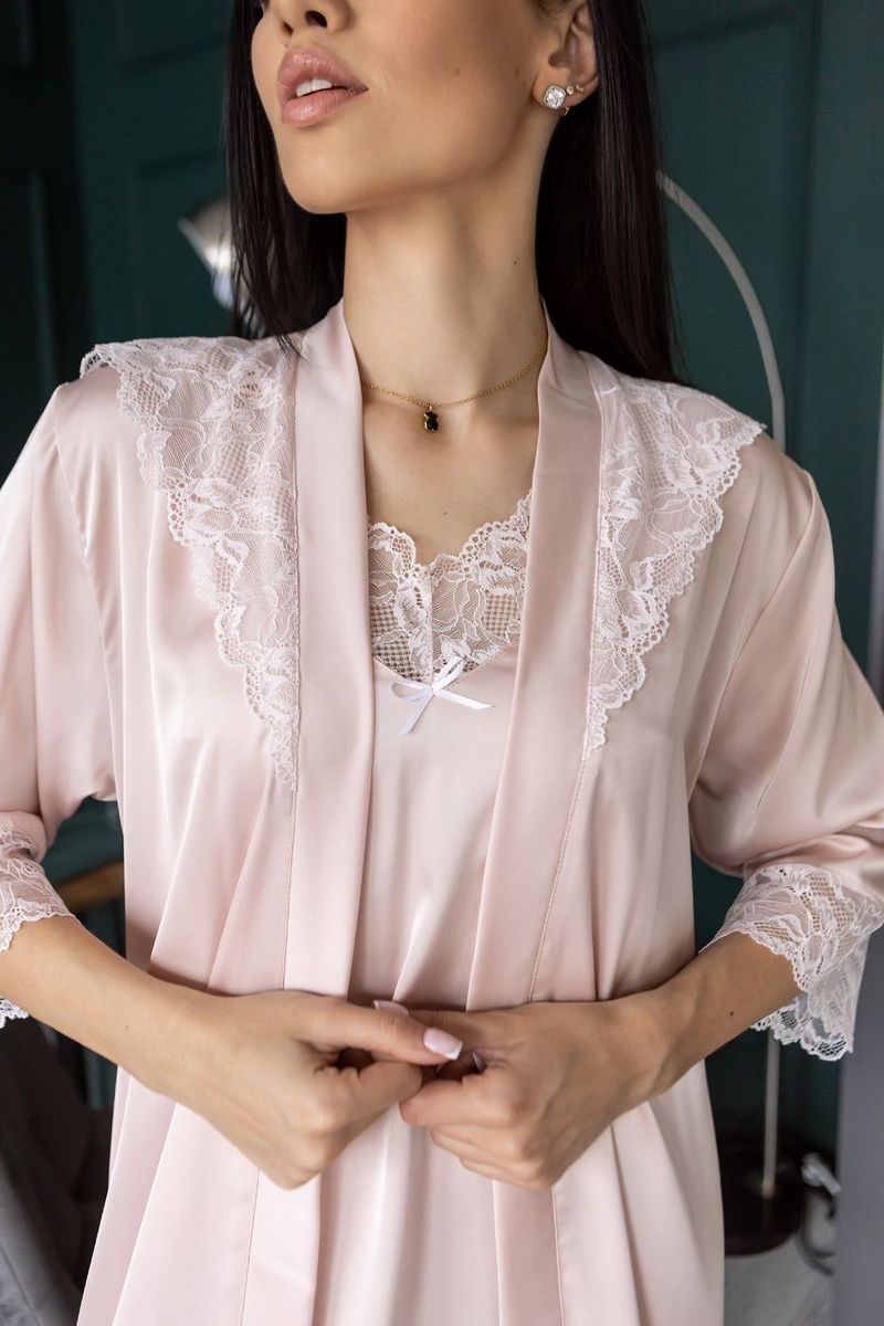 Комплект для дома с кружевом К921п mocco