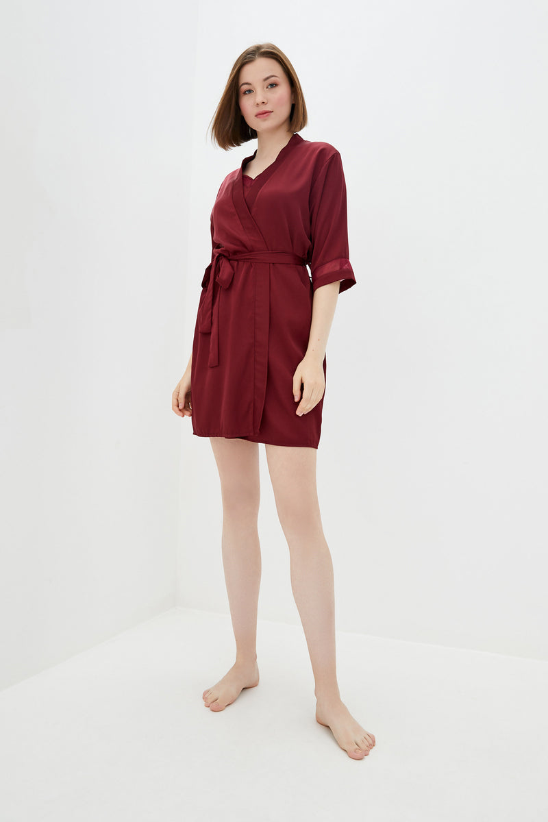 Комплект для дому з піжамою Кб1090п bordo