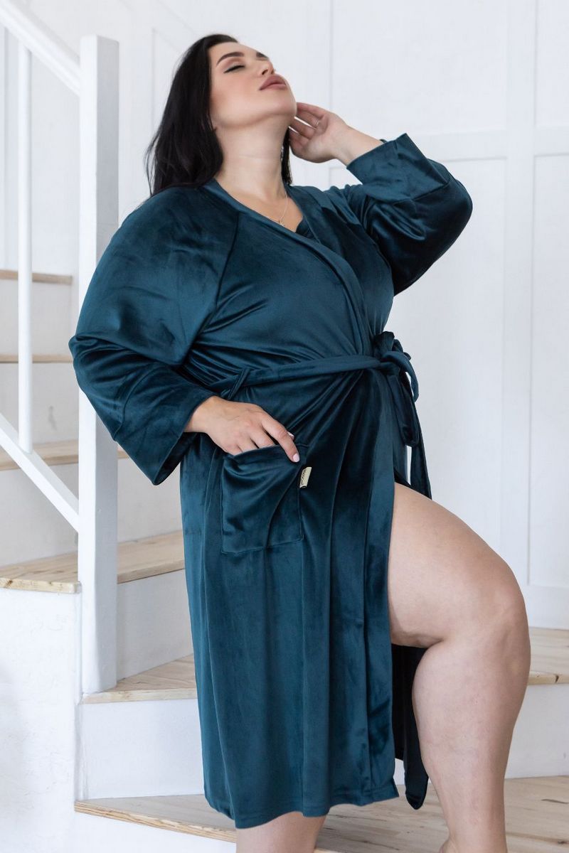 Велюровый комплект для дома Кб1550ш dark green