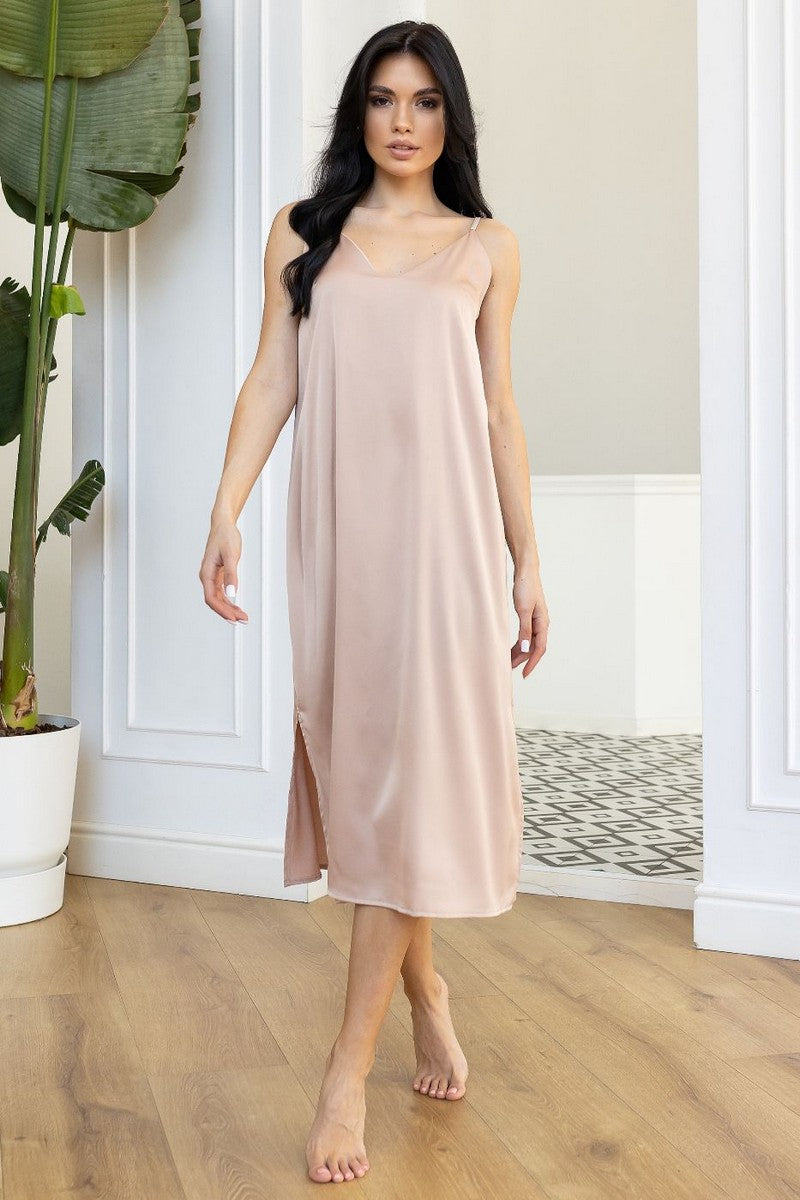 Шелковый комплект для дома Кб199н beige/print