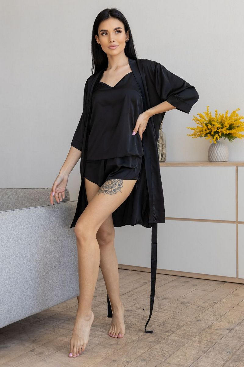 Комплект для дома с пижамой Кч1070п black