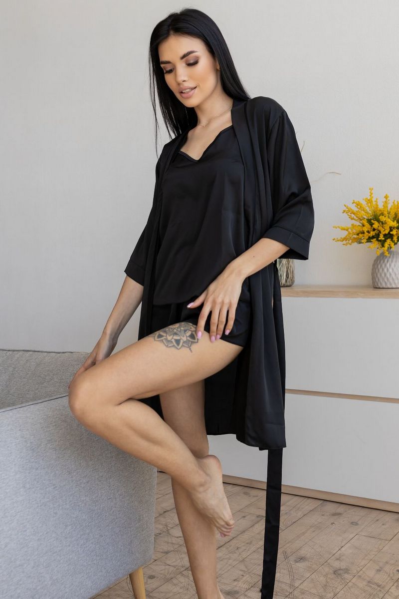 Комплект для дома с пижамой Кч1070п black