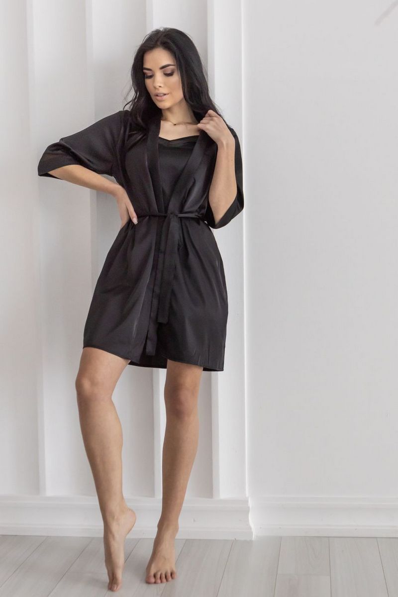 Комплект для дому з піжамою Кч1091н black