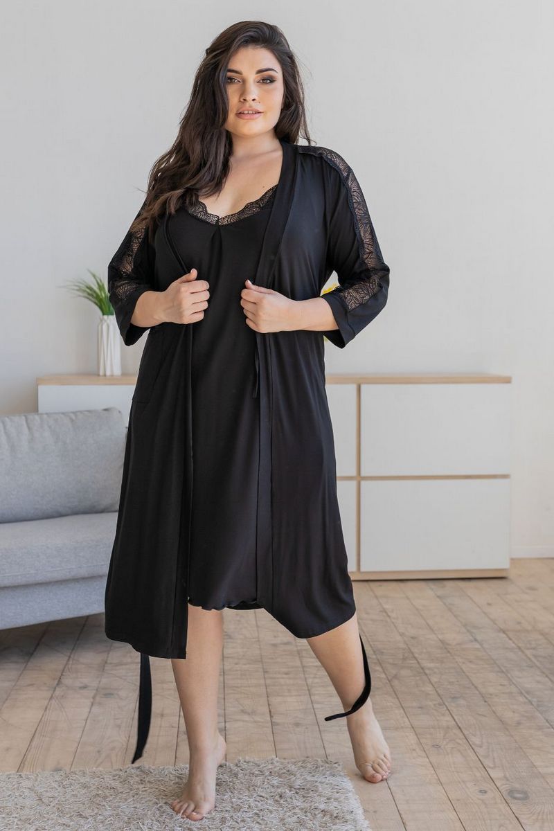 Комплект для дома из вискозы Кч1220Н black