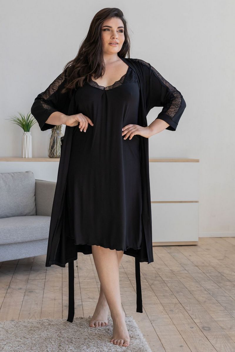 Комплект для дома из вискозы Кч1220Н black