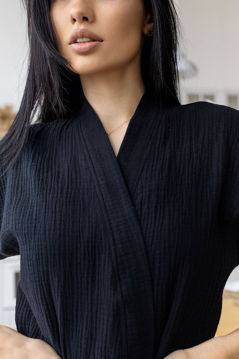 Комплект для дому з мусліну Кч1807н black