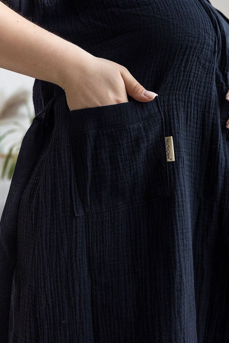 Комплект длядома из муслина Кч1807н black