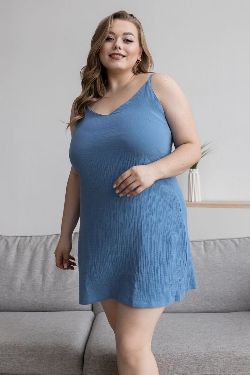 Комплект для дома из муслина Кд1807н blue