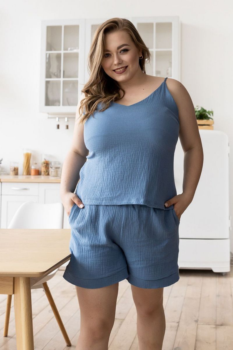 Комплект для дому з мусліну КД1808п jeans