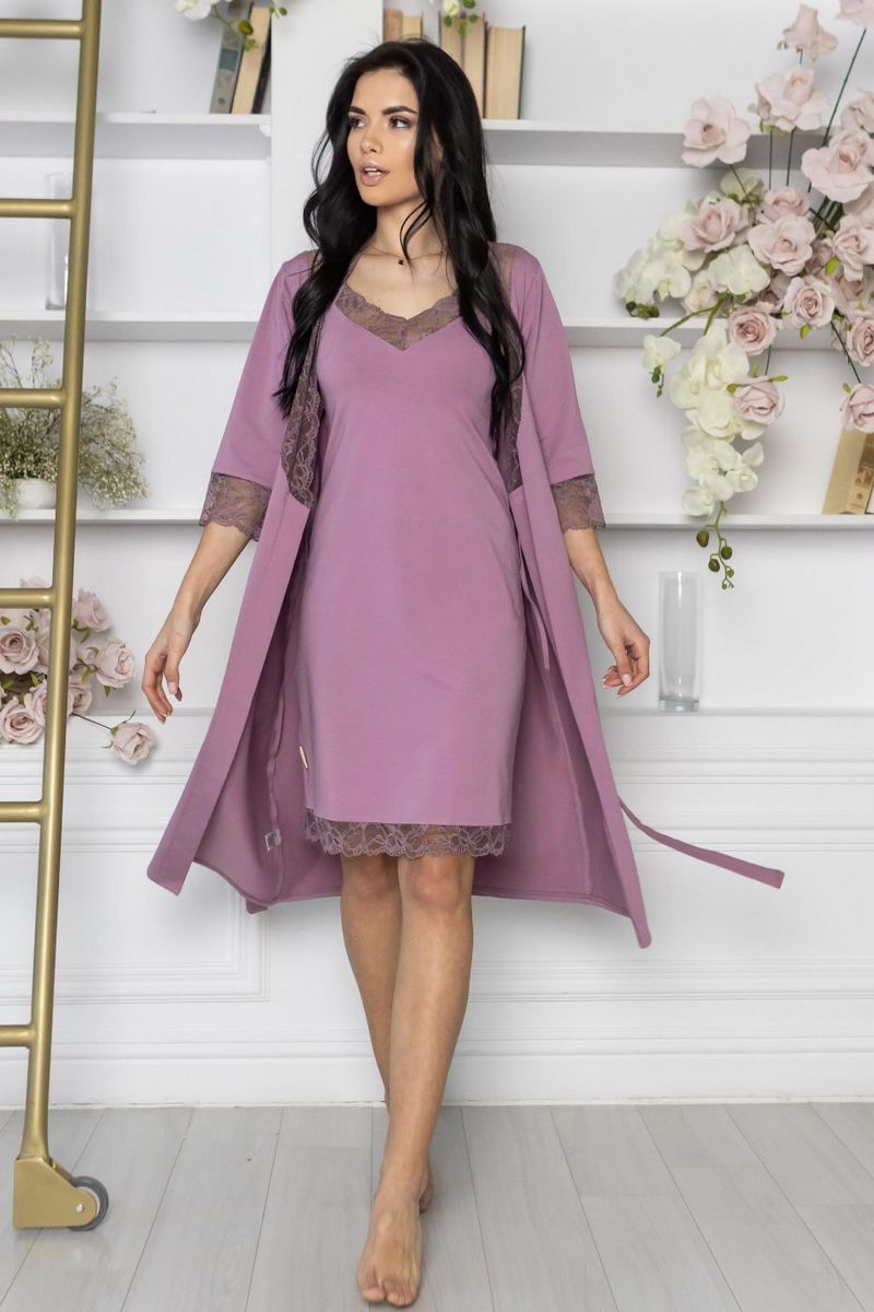 Комплект для дома с кружевом Кф1111н violet