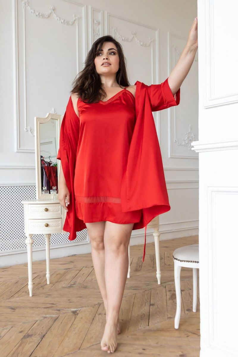 Комплект для дому з сорочкою Кк1091н red