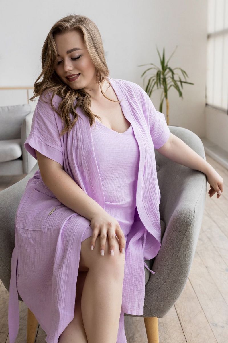 Комплект длядома из муслина Кл1807н lavender