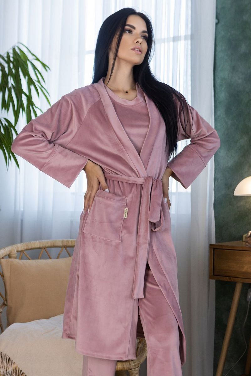 Велюровый комплект для дома Кп1580 powder