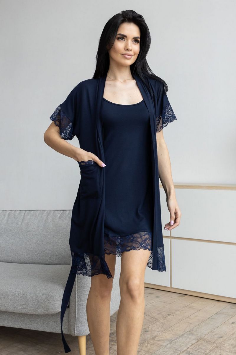 Комплект для дома из вискозы Кс1210н blue