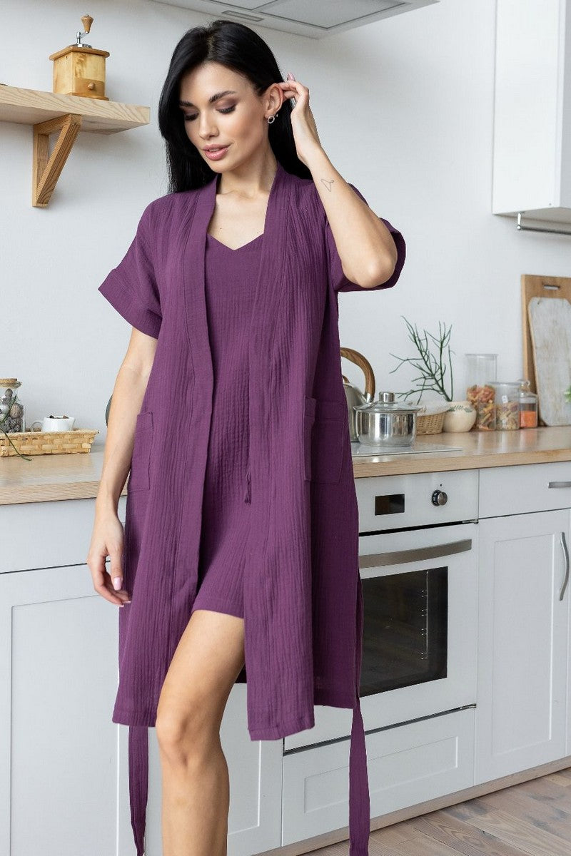 Комплект для дома из муслина Ксл1807н plum