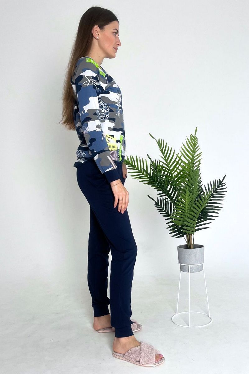 Хлопковый комплект для дома П1703 blue