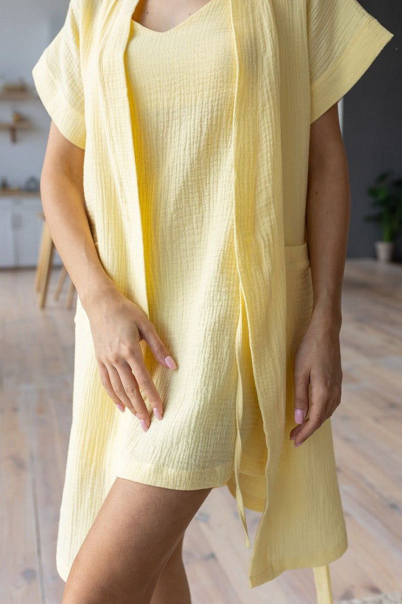 Комплект для дома из муслина Кж1807н yellow