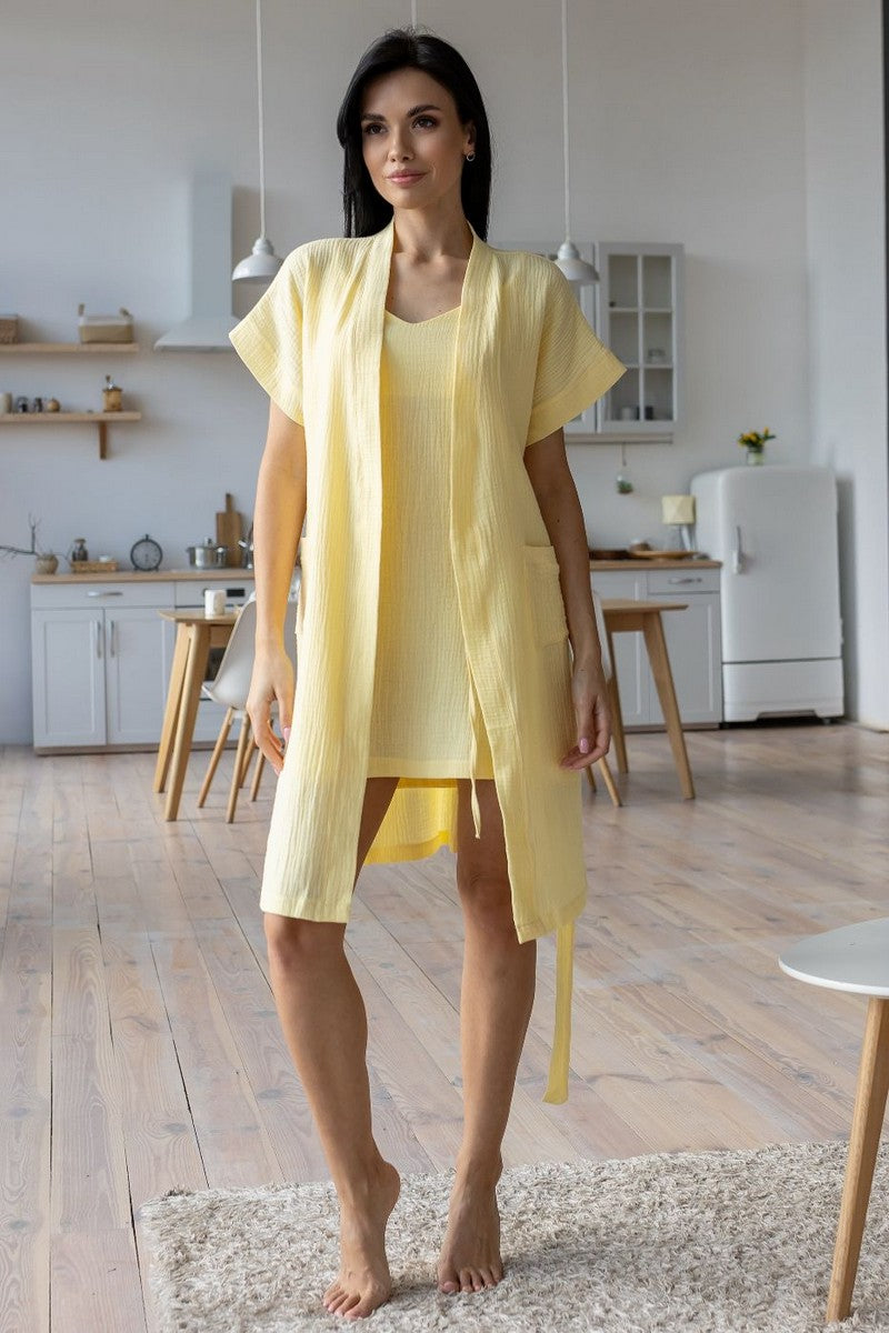 Комплект для дома из муслина Кж1807н yellow