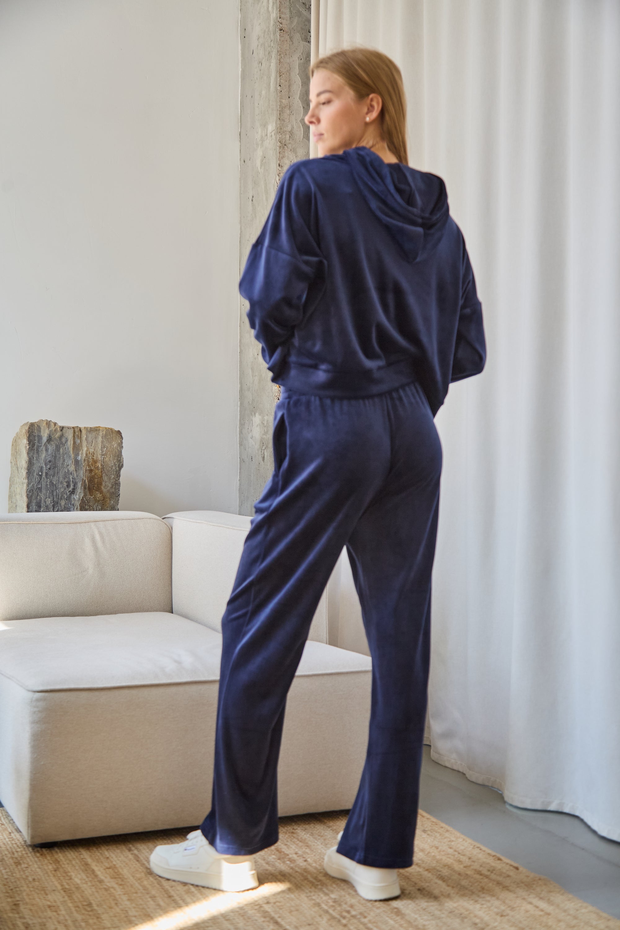 Домашний велюровый комплект LH504-01 Velour polar blue