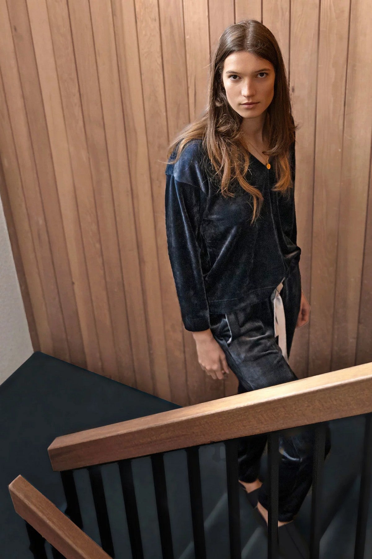 Велюровый комплект Naemi Sensation of tactile touc gray/blue