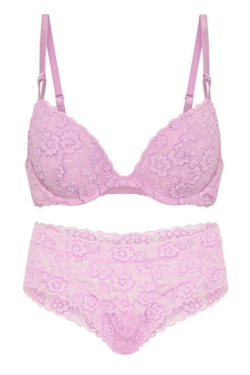 Мереживний комплект пуш-ап 155459185 lilac Victoria`s Secret