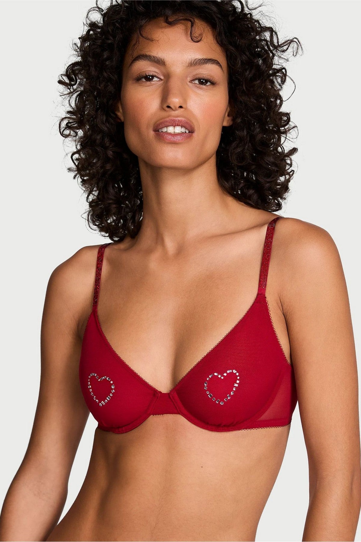 Комплект белья со стразами 185378996 red