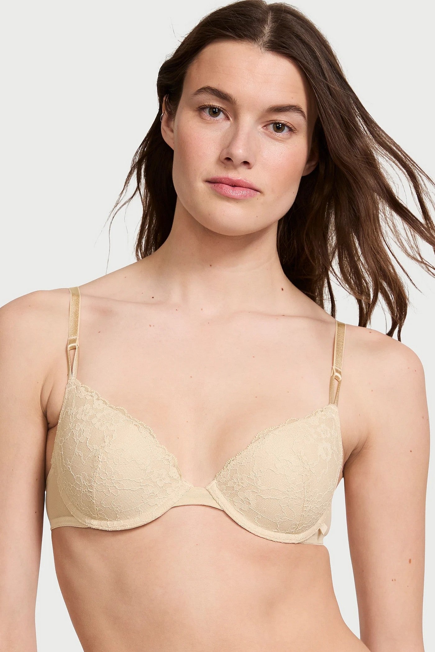 Кружевной комплект белья 260028236 beige