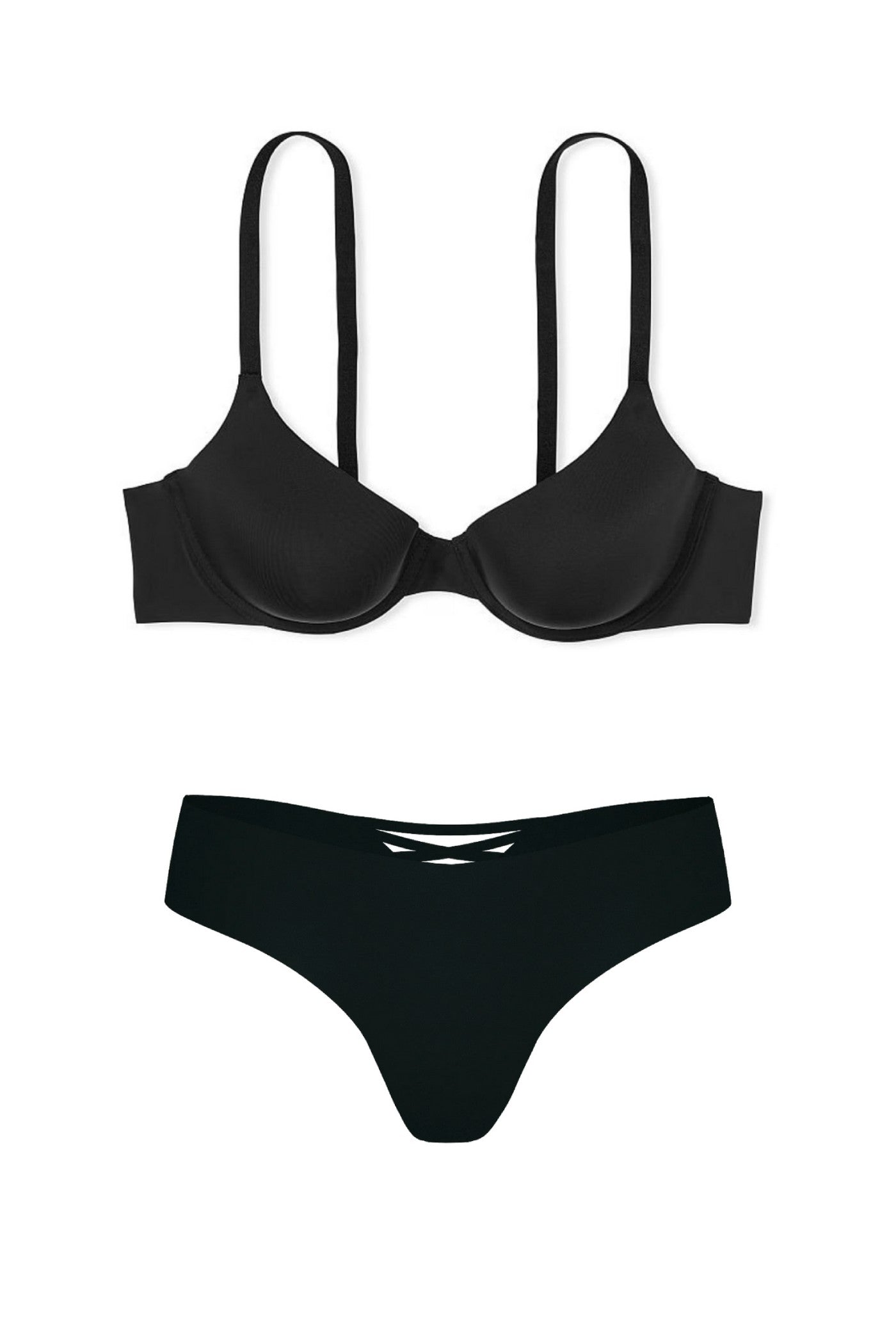 Гладкий комплект 280610040 black Victoria`s Secret
