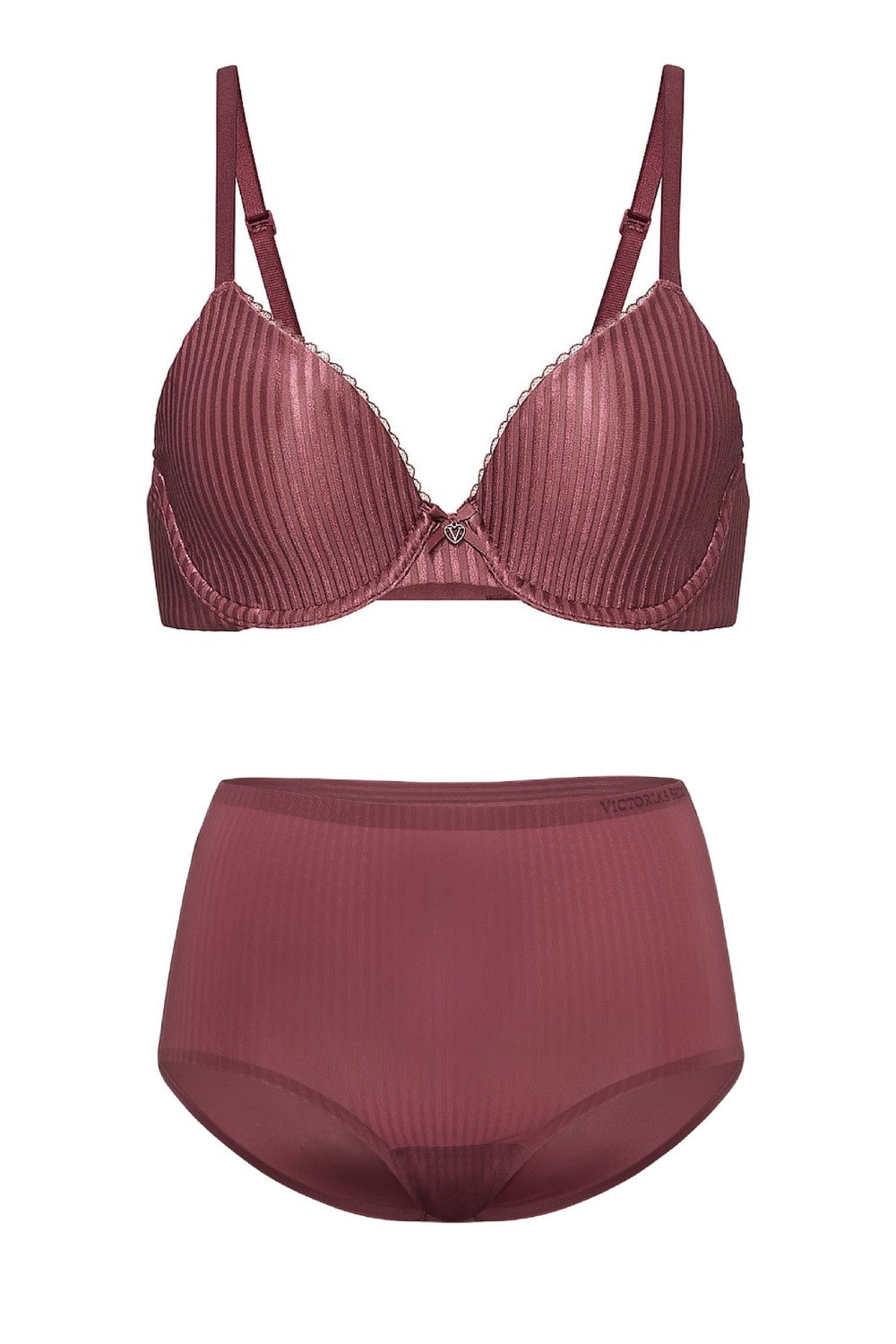 Комплект білизни в смужку 287273090 rose Victoria`s Secret