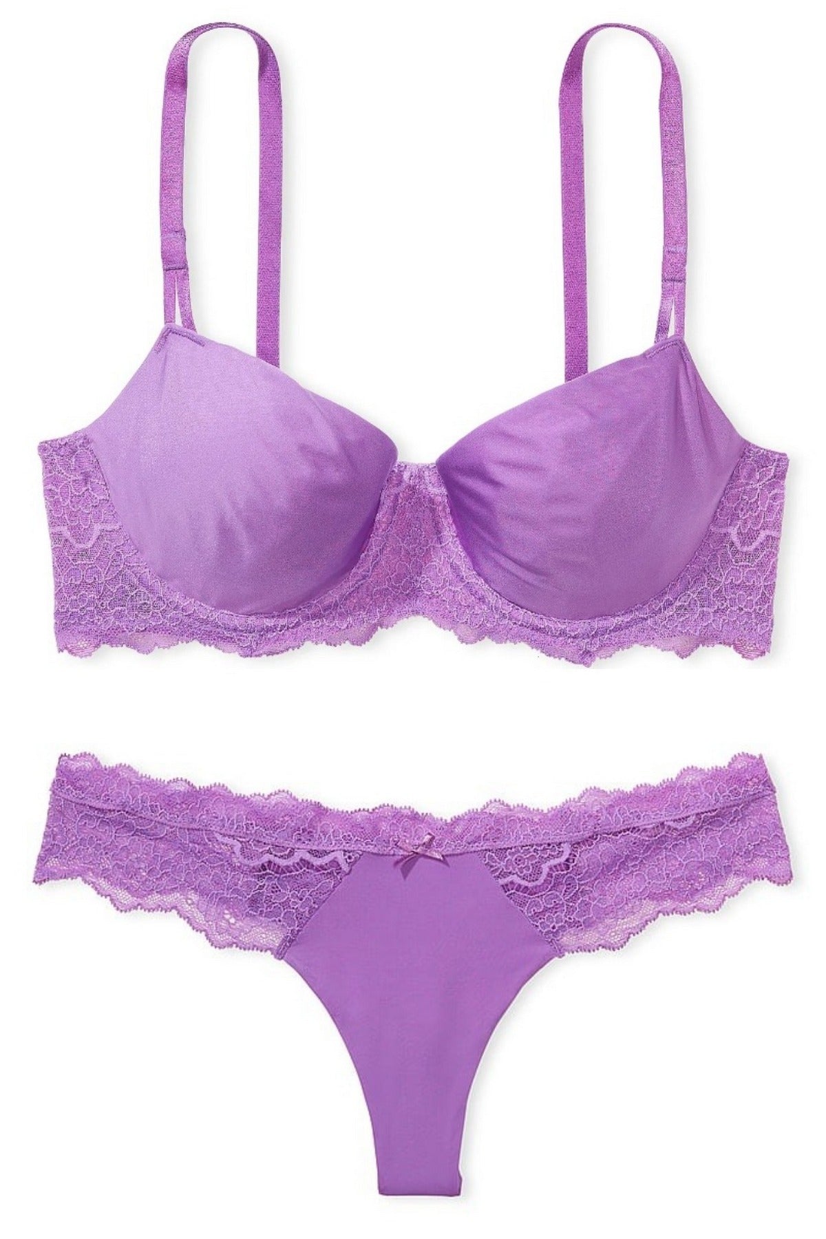 Комплект белья с кружевом 430217115 lilac