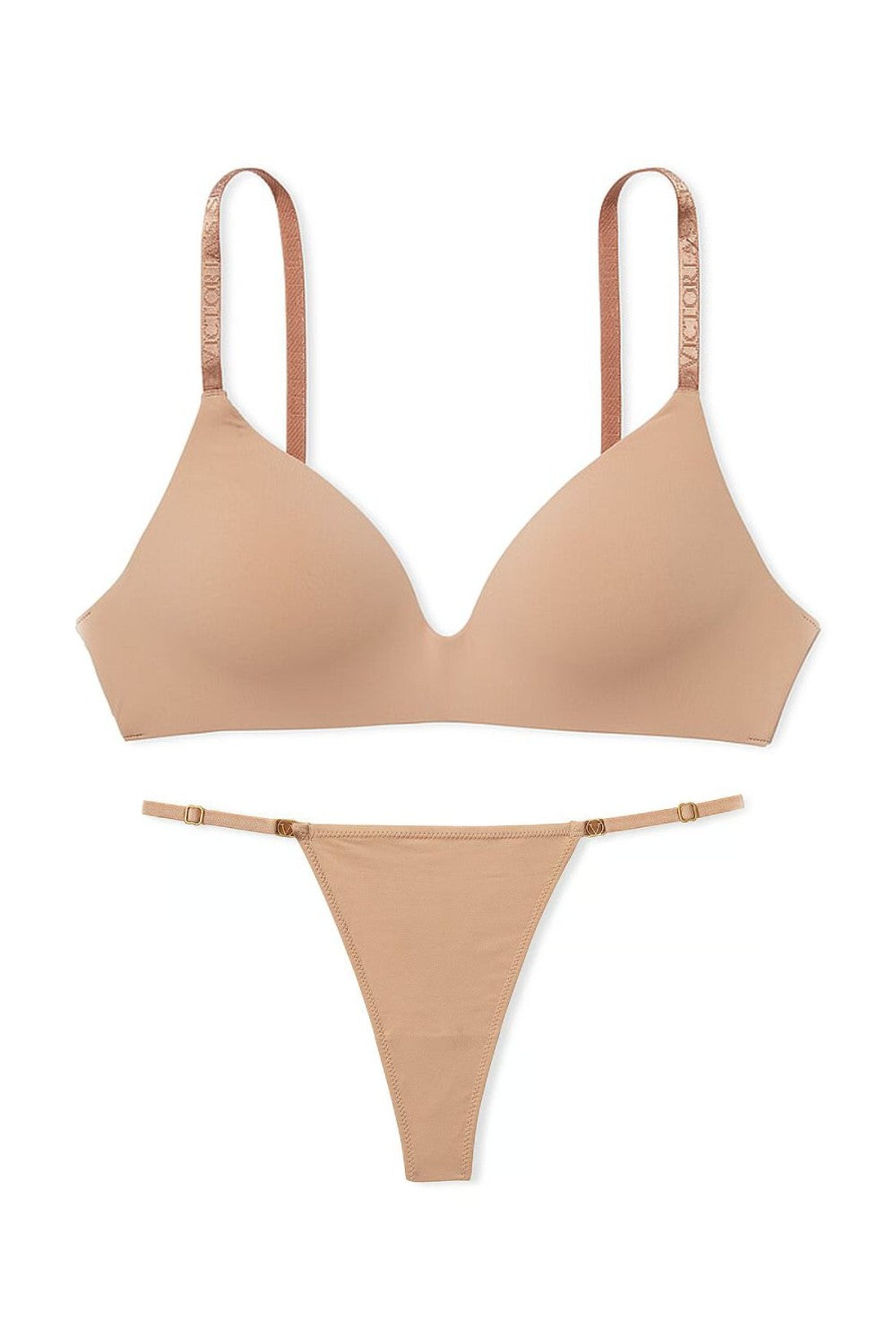 Гладкий комплект 505447882 beige Victoria`s Secret
