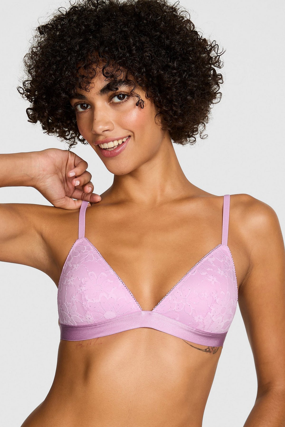 Мереживний комплект 613074434 lilac Victoria`s Secret бюстгальтер