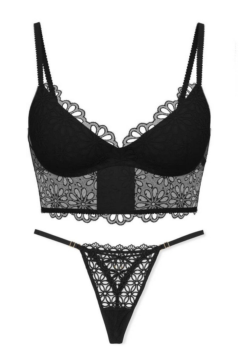 Ажурный комплект пуш-ап 697365419 black