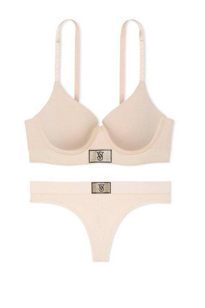 Хлопковый комплект пуш-ап 739969086 beige