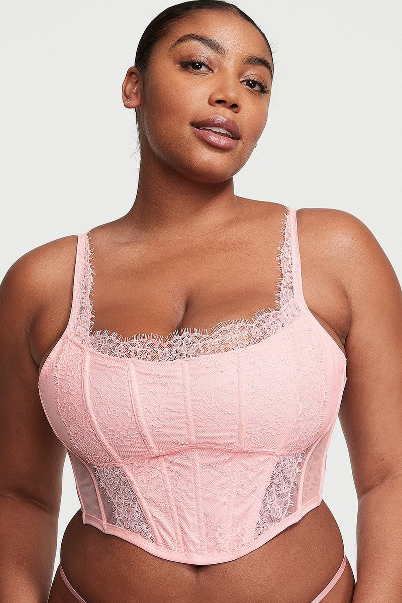 Кружевной комплект с корсетом 848025492 rose