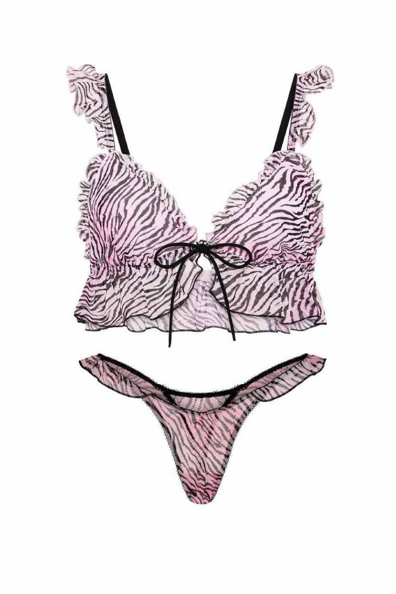 Комплект білизни з принтом 930157092 black/rose Victoria`s Secret