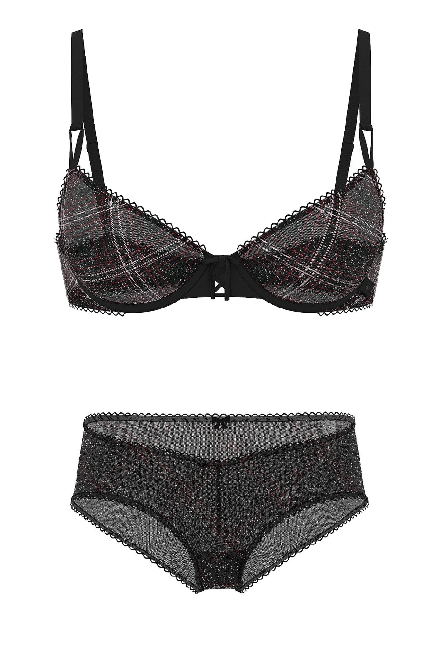 Комплект з мікросітки 948069224 black Victoria`s Secret