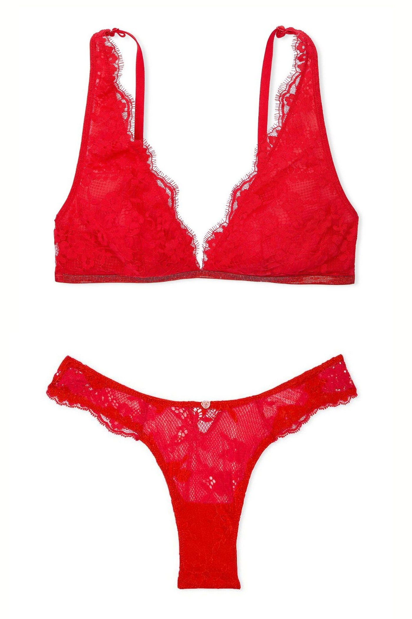 Кружевной комплект со стразами 958943595 red