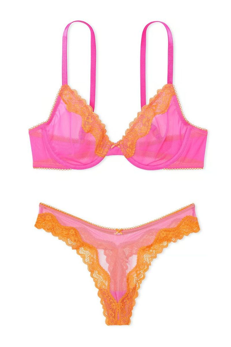 Комплект белья из микросетки 991319943 pink