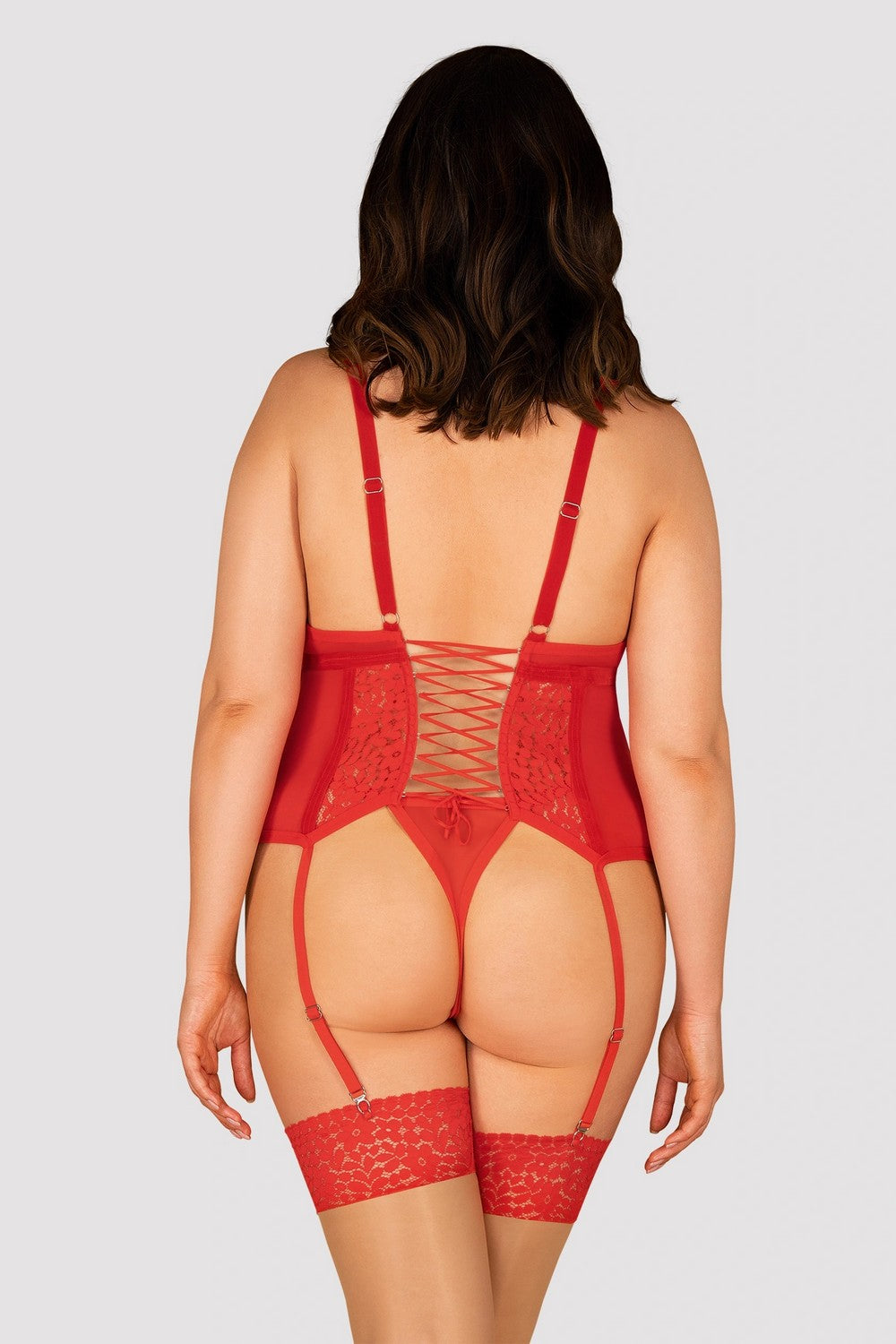 Корсет с кружевными вставками Blossmina red